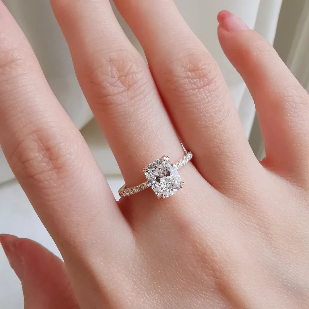 14K Gianna Cushion Lab-grown Diamond Ring