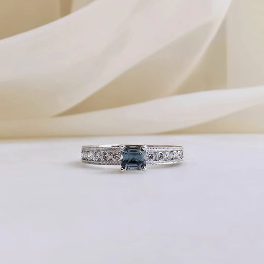 18K Emersyn Cushion Sapphire Ring