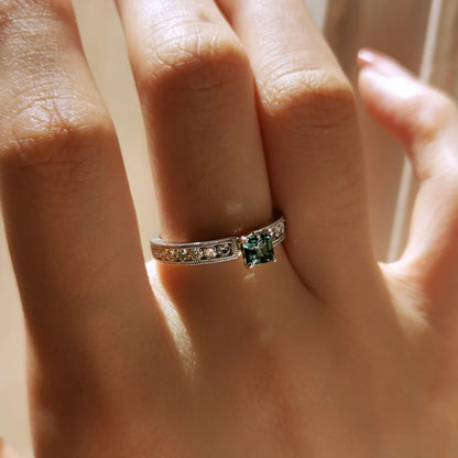 18K Emersyn Cushion Sapphire Ring
