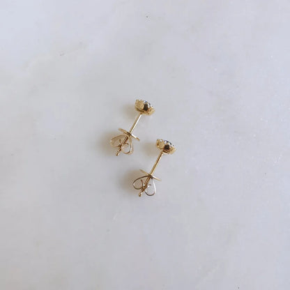 18K Delilah Halo Sapphire Studs
