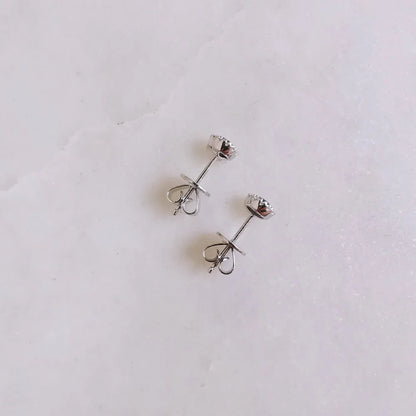 18K Delilah Halo Sapphire Studs