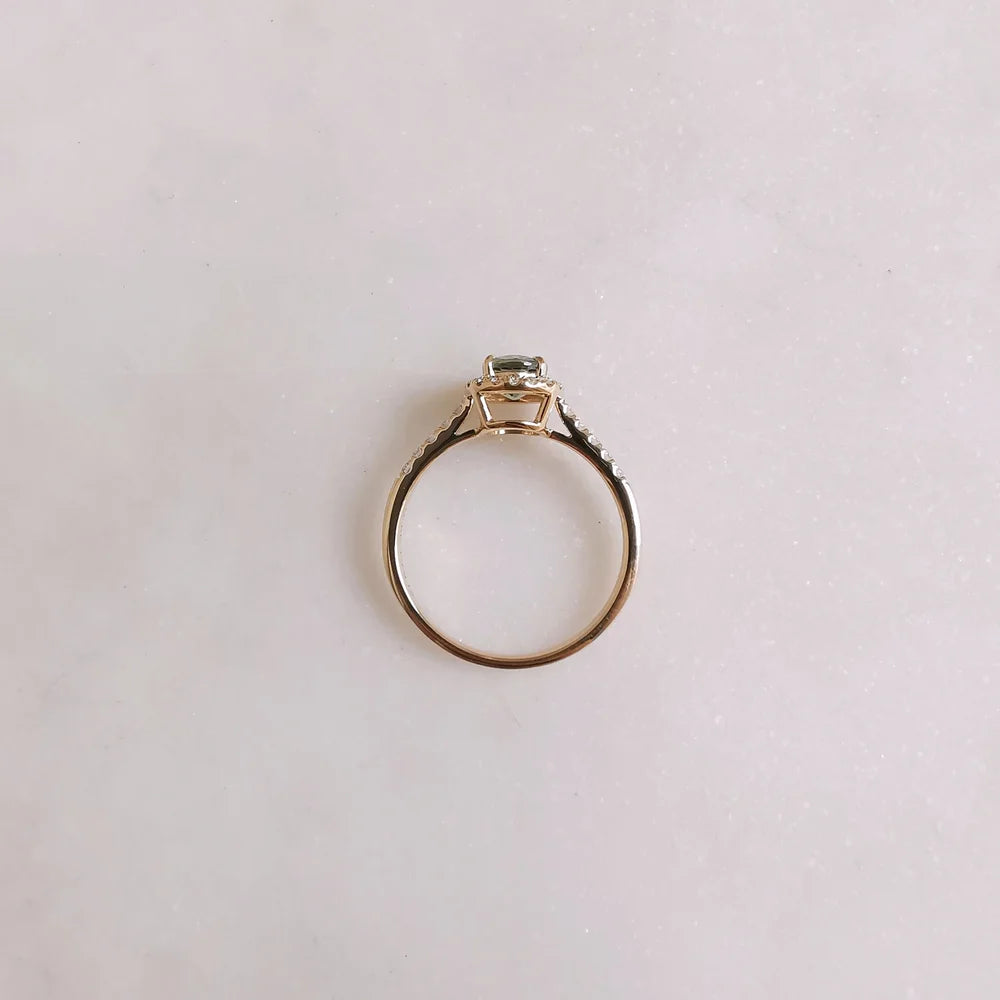 18K Aubrey Green Sapphire Ring