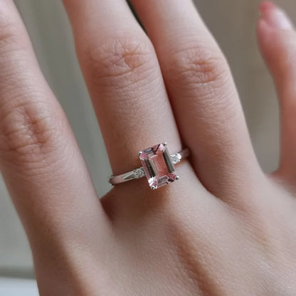 18K Catalina Morganite Ring