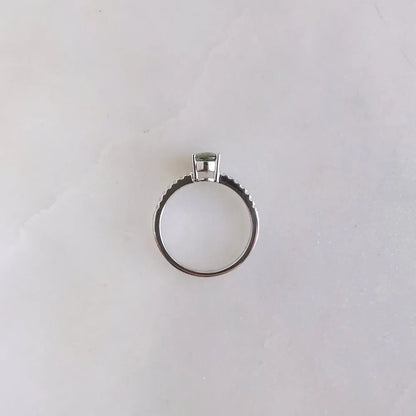 18K Cielo Green Sapphire Ring