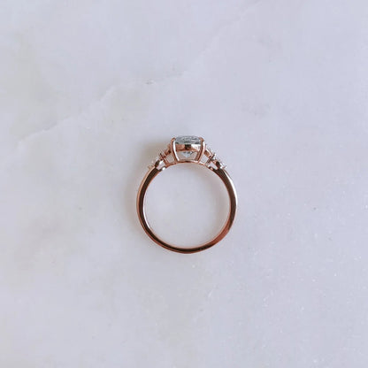 18K Enchanted Blue Aquamarine Ring