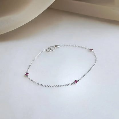 18K Three Sapphire Bracelet