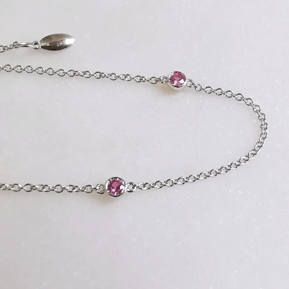 18K Three Sapphire Bracelet