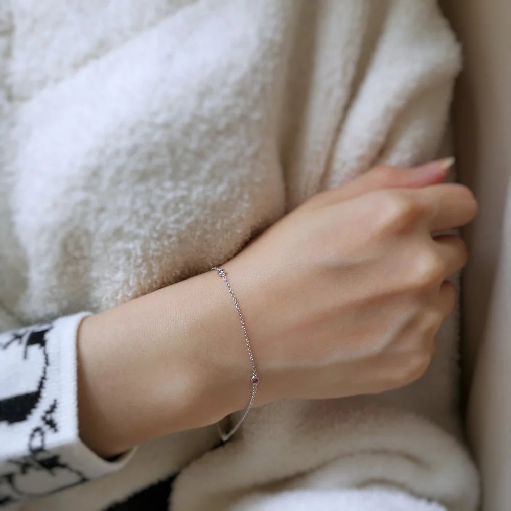18K Three Sapphire Bracelet
