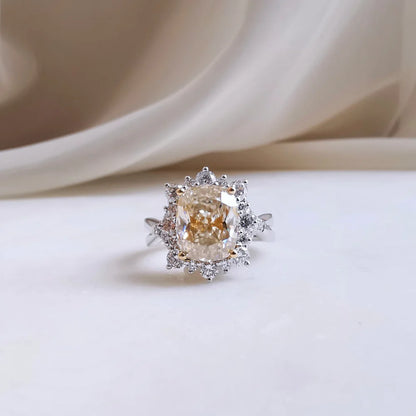 Maya Yellow Moissanite Ring