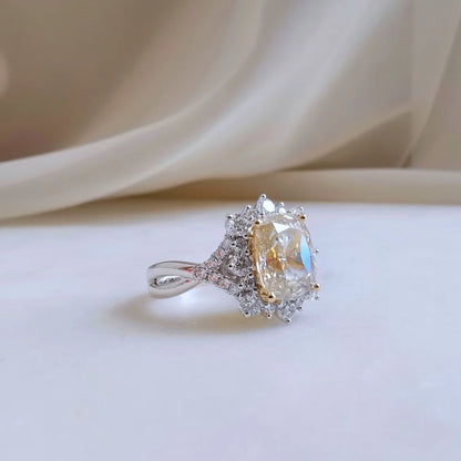 Maya Yellow Moissanite Ring