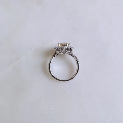 Maya Yellow Moissanite Ring