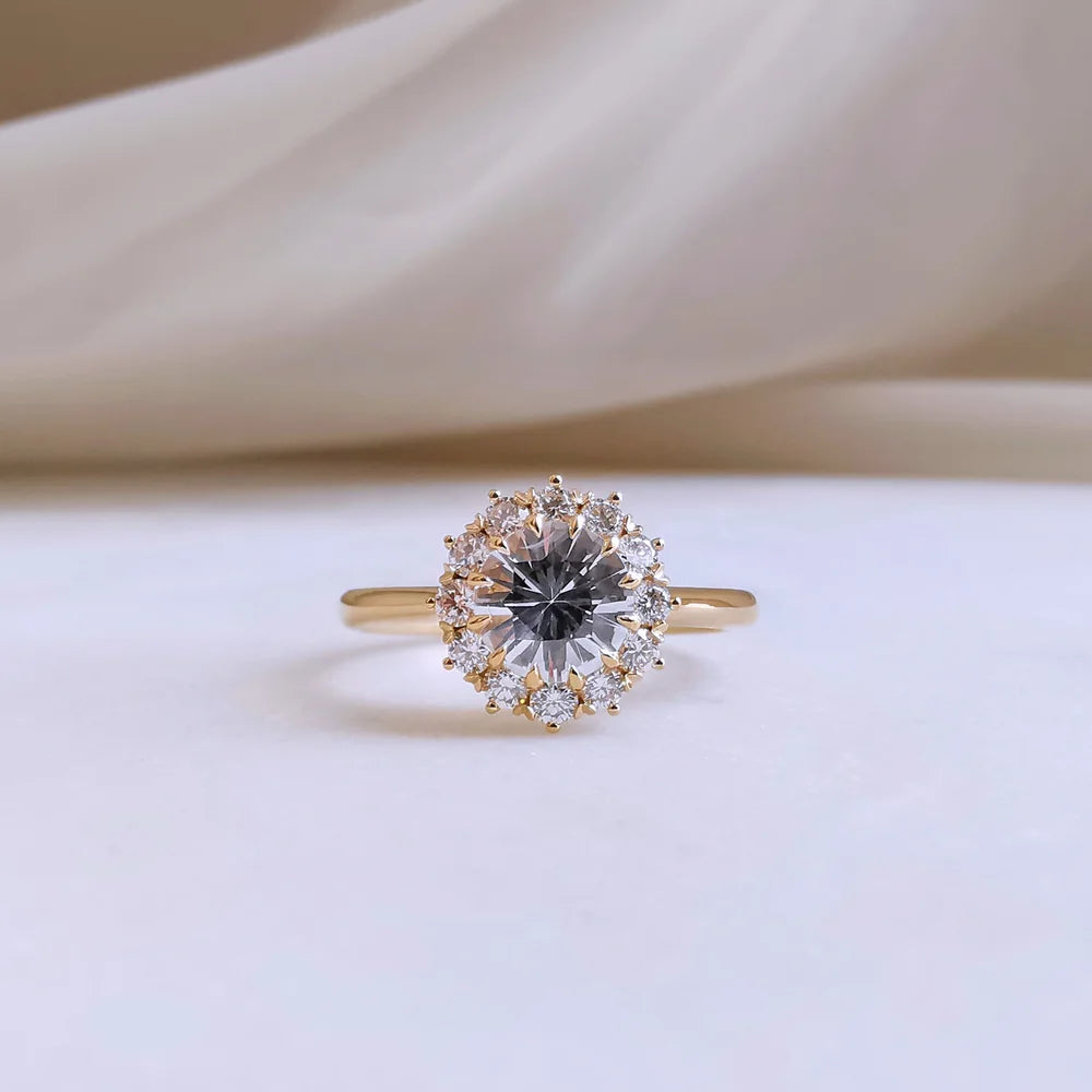 18K Luna White Sapphire Ring