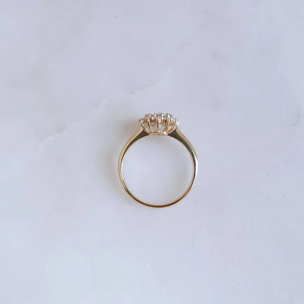 18K Luna White Sapphire Ring