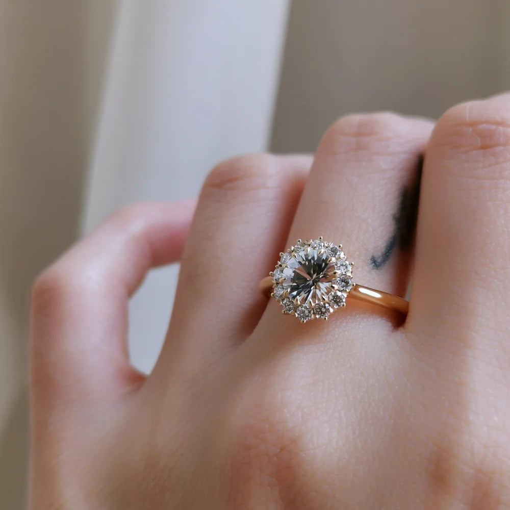 18K Luna White Sapphire Ring