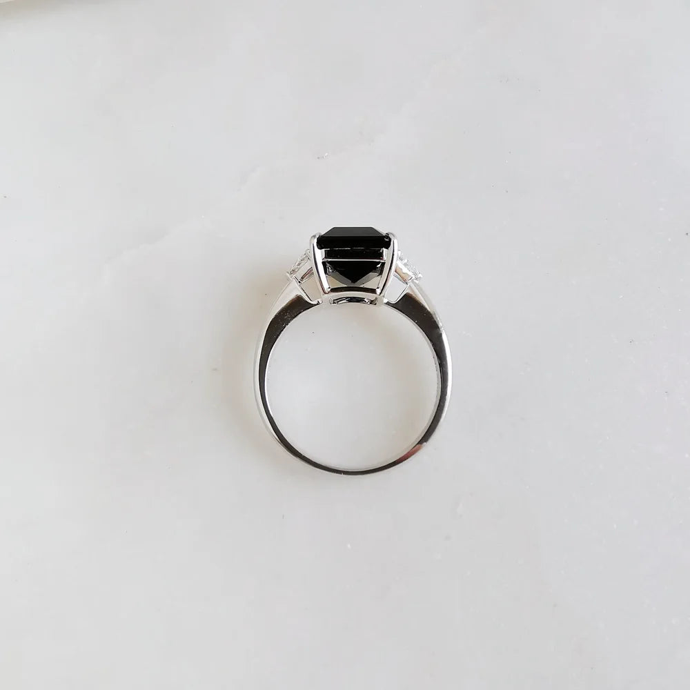 Emerald cut Tourmaline Ring