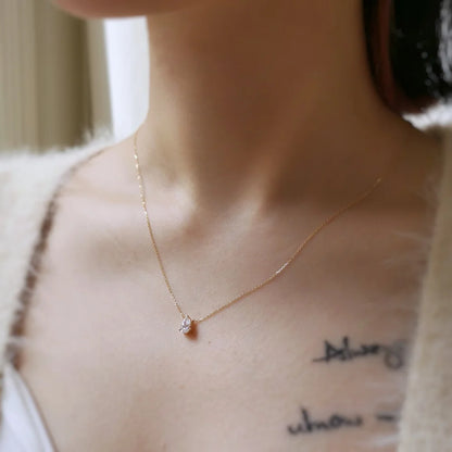 18K Pear Lab-grown Diamond Necklace