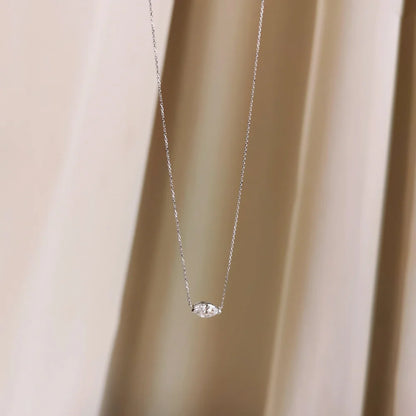18K Marquise Lab-grown Diamond Necklace