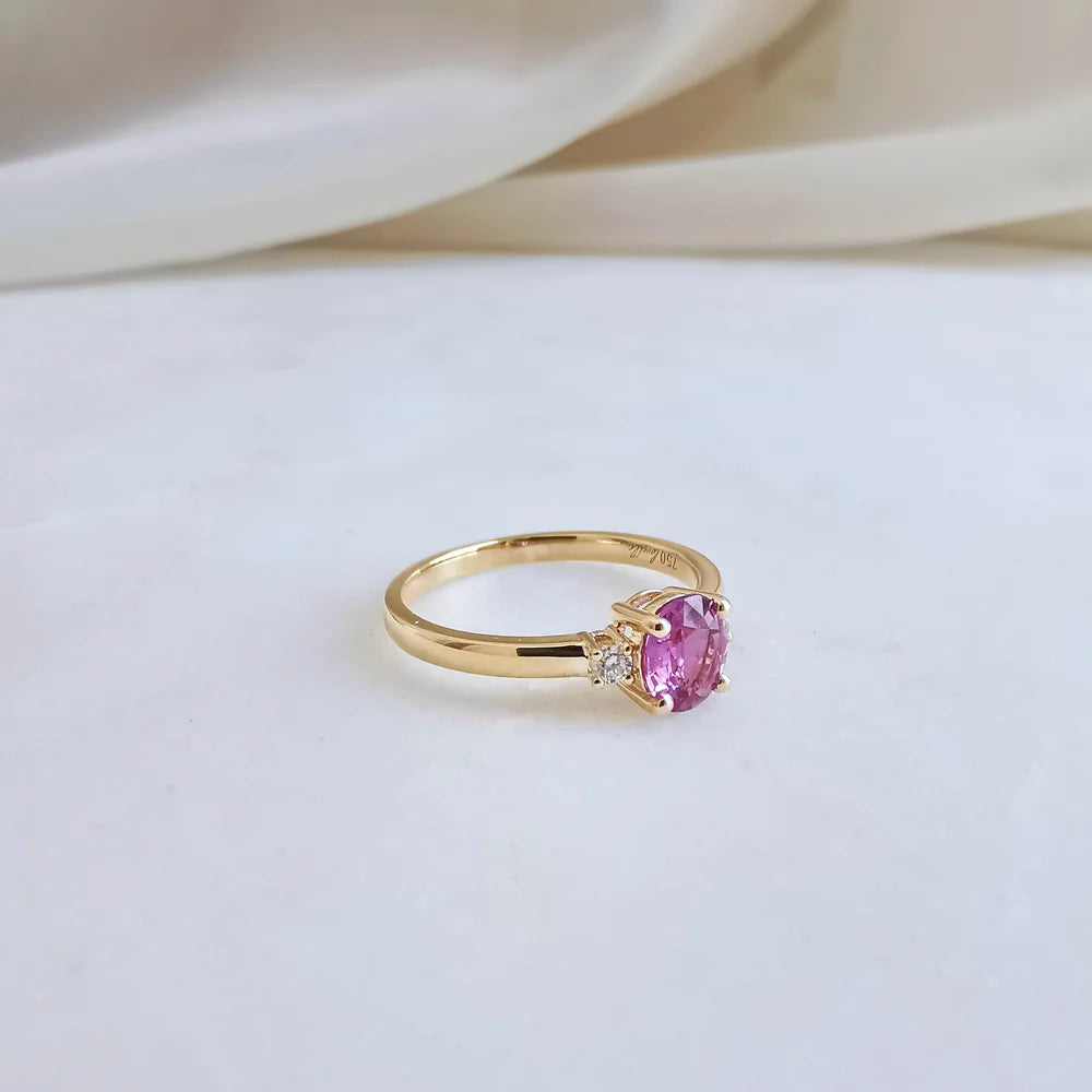 18K Cosmic Pink Sapphire Ring