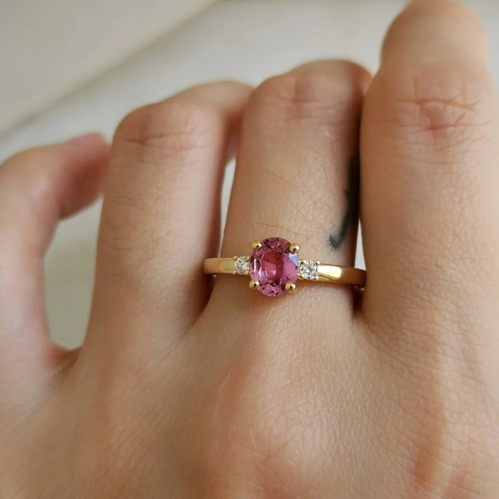 18K Cosmic Pink Sapphire Ring