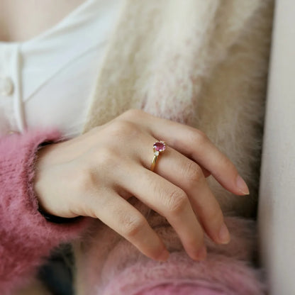 18K Cosmic Pink Sapphire Ring