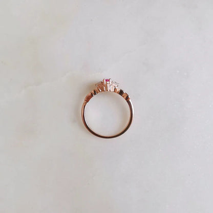 14K Primrose Pink Sapphire Ring