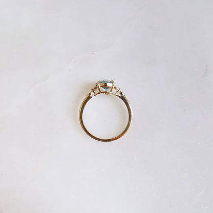 18K Enchanted Blue Aquamarine Ring