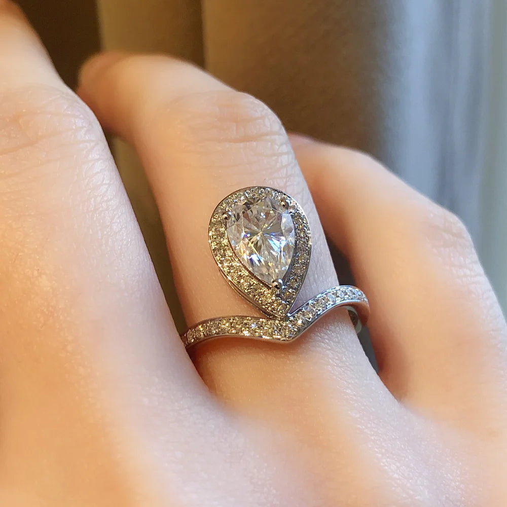 18K Regalia Pear Moissanite Ring