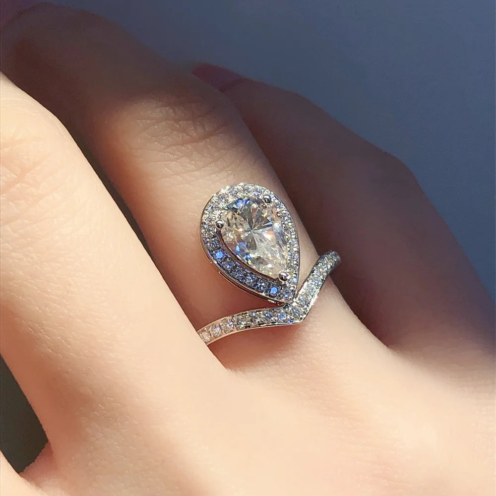18K Regalia Pear Moissanite Ring