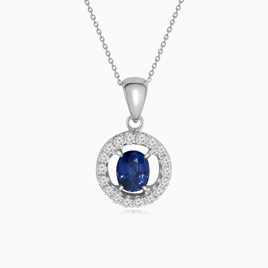 Floating Sapphire Orb Pendant