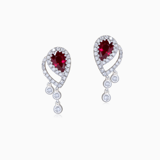 Peacock’s Eye Ruby Earrings