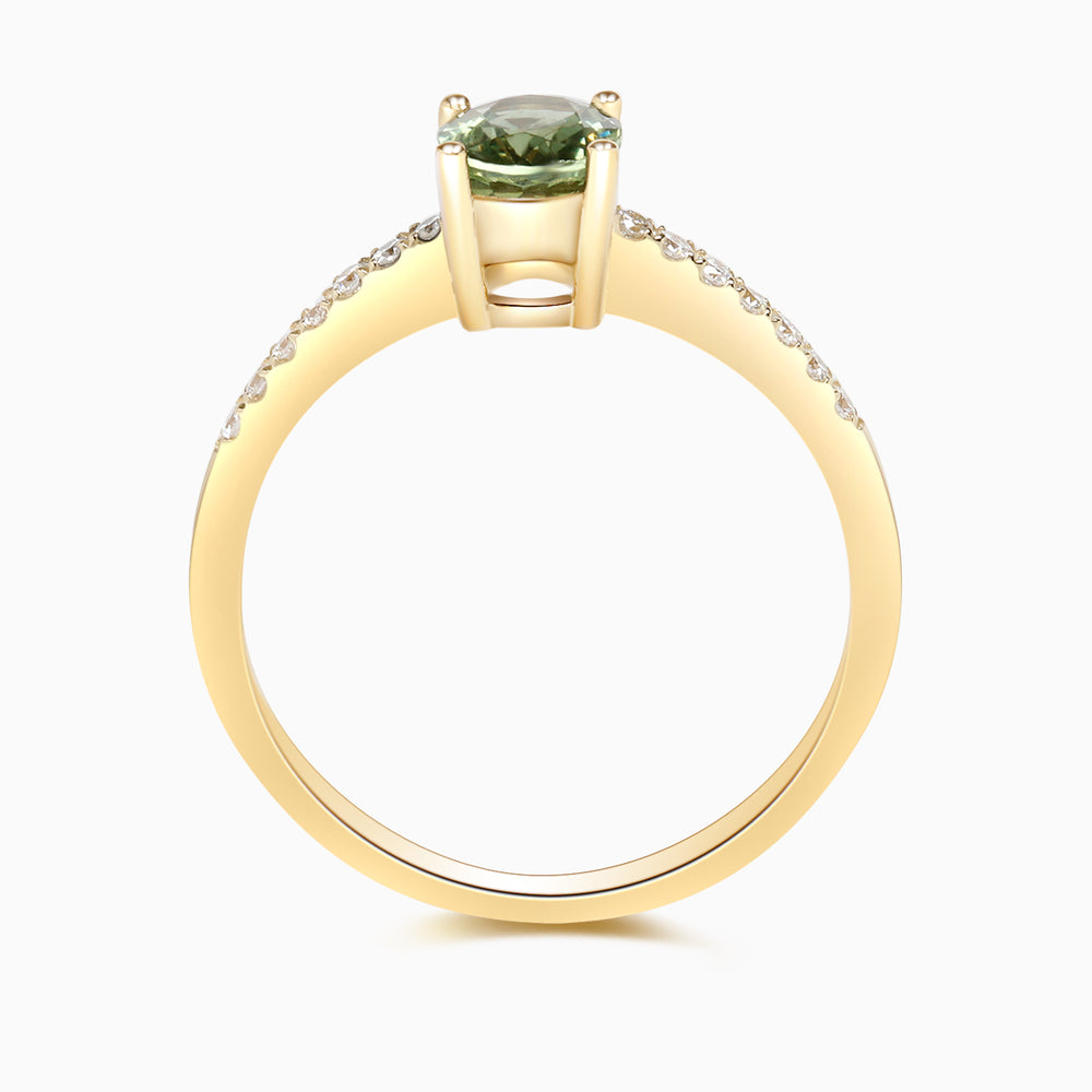 18K Cielo Green Sapphire Ring