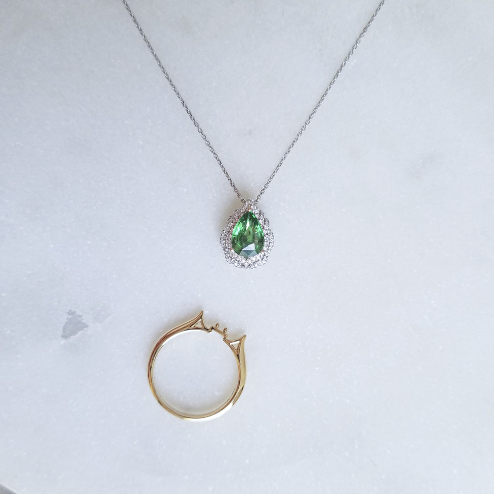 2-in-1 Tsavorite Pendant to Ring