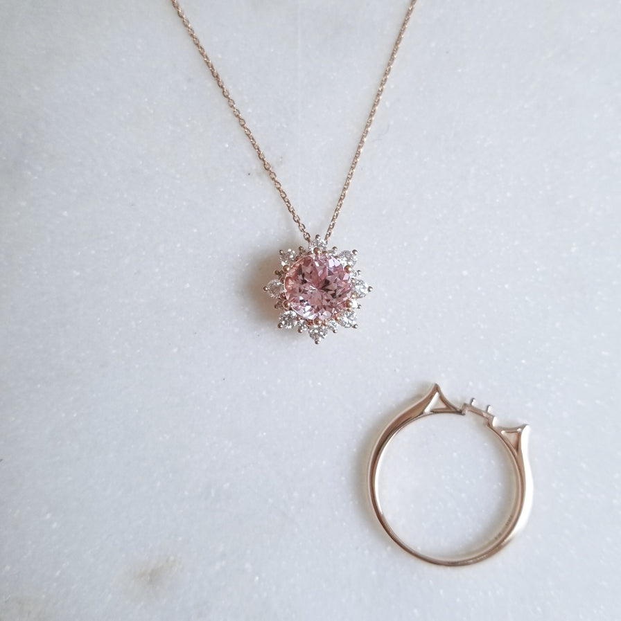 2-in-1 Kylie Morganite Pendant to Ring