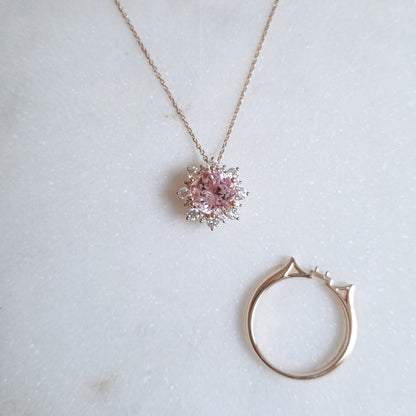 2-in-1 Kylie Morganite Pendant to Ring