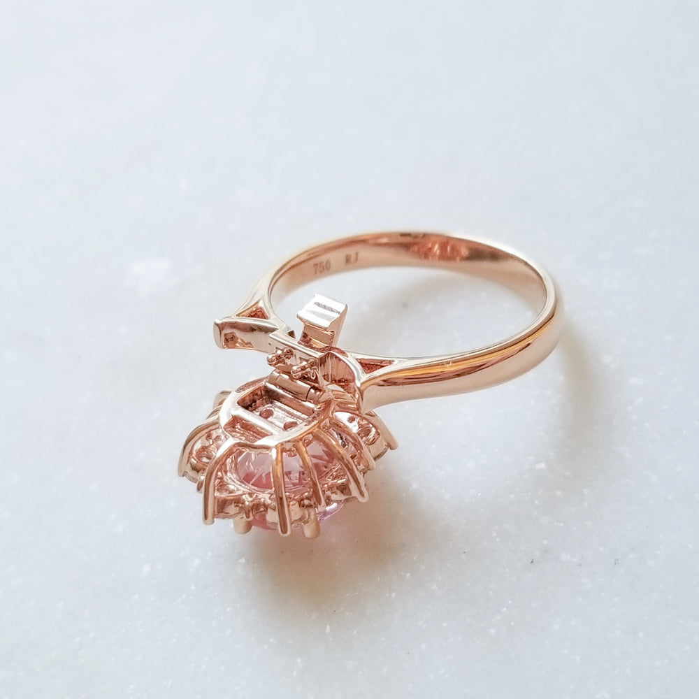 2-in-1 Kylie Morganite Pendant to Ring