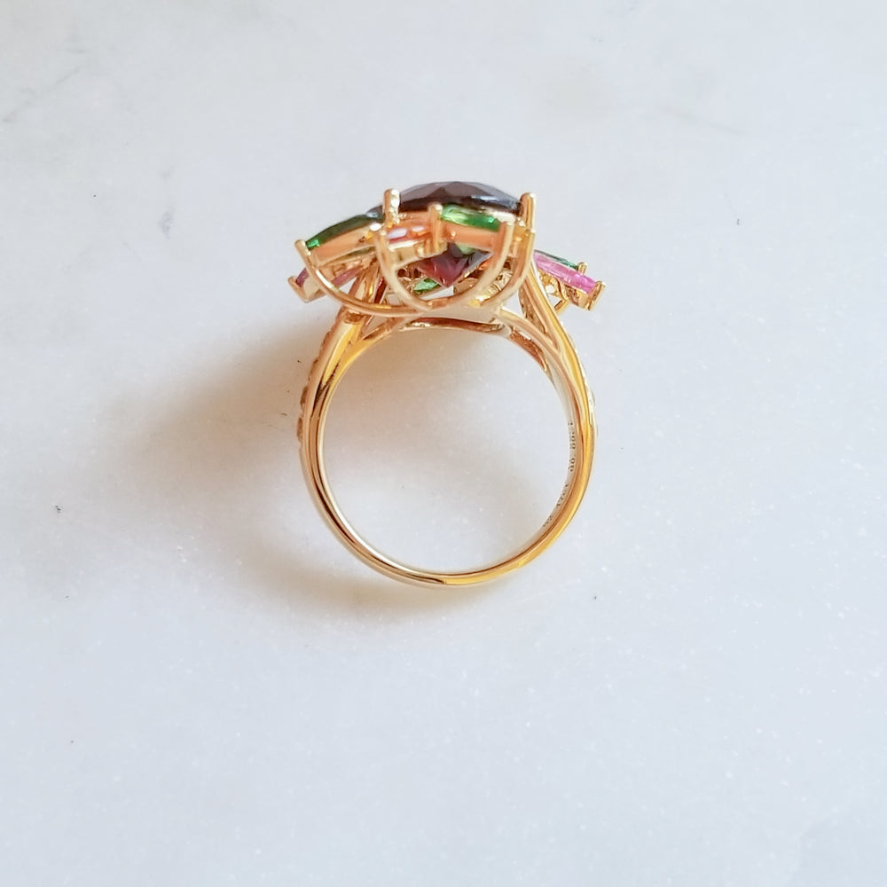 Tropical Blast Garnet Ring