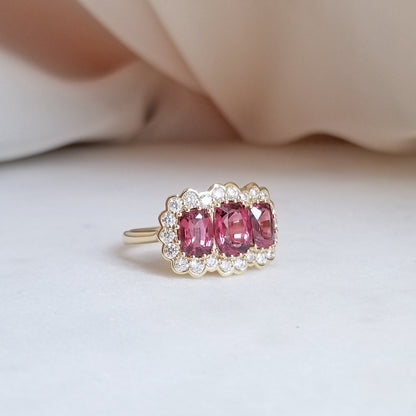 Legacy 3-Stone Garnet Ring