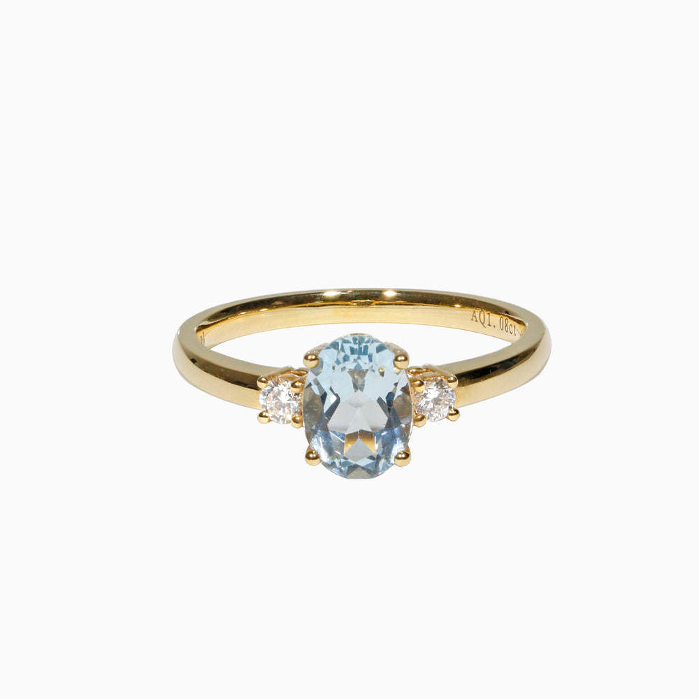 Classic Oval Aquamarine Ring