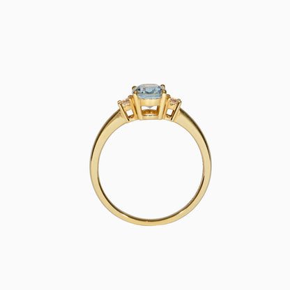 Classic Oval Aquamarine Ring
